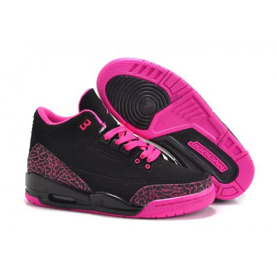 Air Jordan 3 Shoes Pink And Black Women
