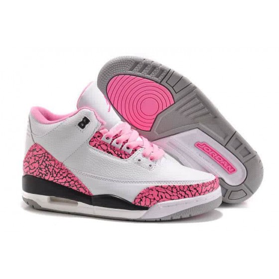 Air Jordan 3 Shoes Pink And White Women