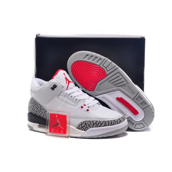Air Jordan 3 Shoes White Black And Grey Women