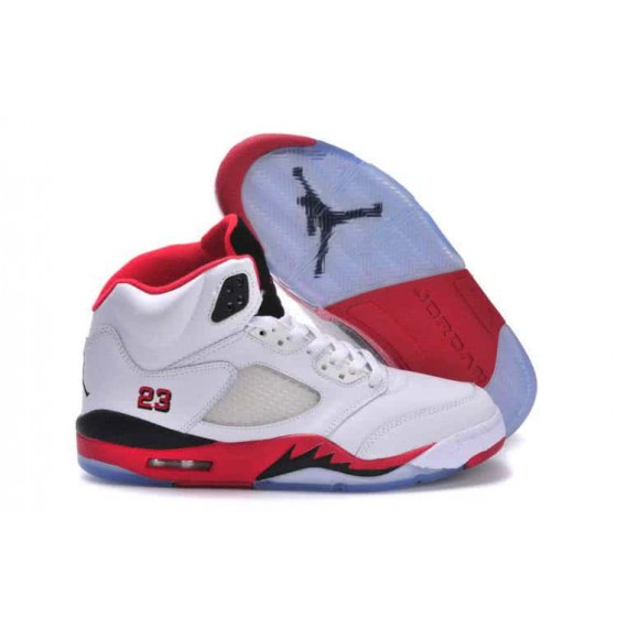 Air Jordan 5 White And Red Men