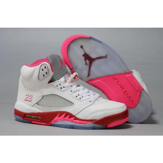 Air Jordan 5 Pink And White Women