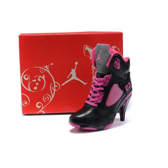 Air Jordan 5 Black And Pink Women