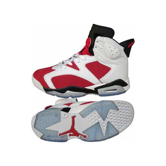 Air Jordan 6 Red And White Men