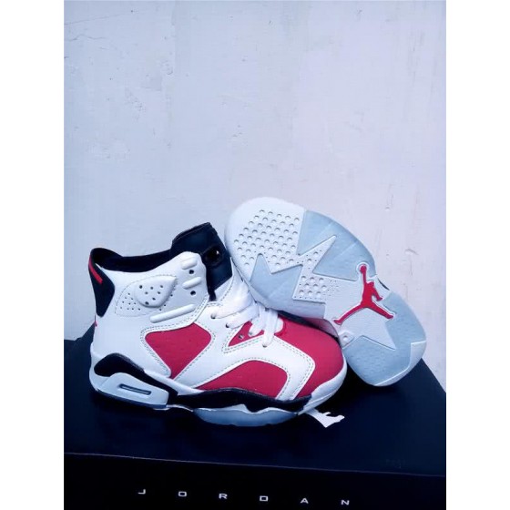 Air Jordan 6 White And Red Children