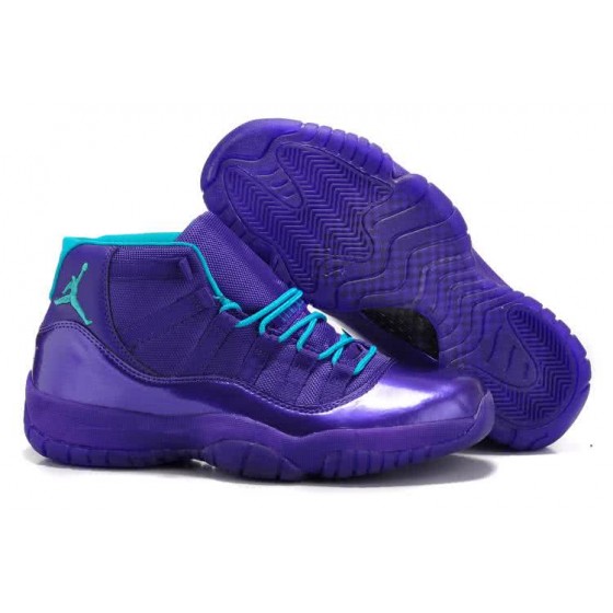 Air Jordan 11 Purple Upper And Blue Shoelaces Men And Women