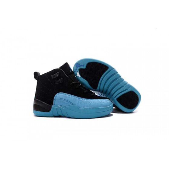 Air Jordan 12 Kids Black And Blue