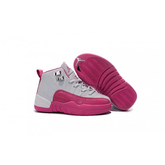 Air Jordan 12 Kids White And Pink