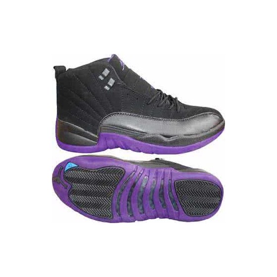 Air Jordan 12 Black And Purple Men