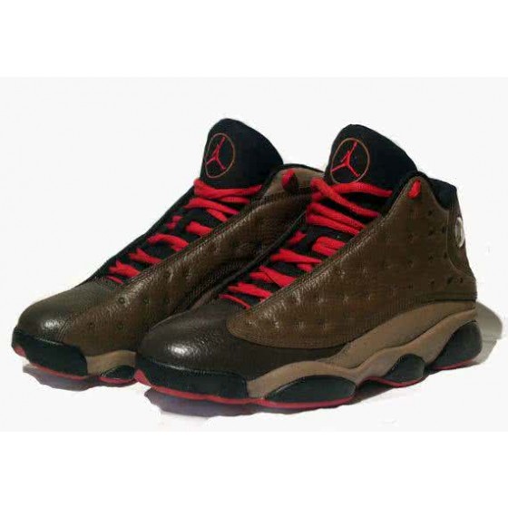 Air Jordan 13 Brown And Red Shoelaces Men