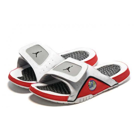Air Jordan 13 Slippers White Grey Red And Black Men