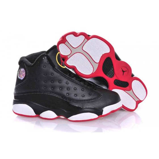 Air Jordan 13 Kids Black White And Pink