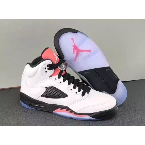 Air Jordan 5 Black White And Pink Women