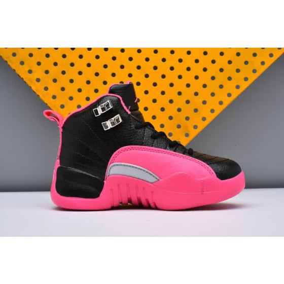 Air Jordan 12 Kids Black And Pink