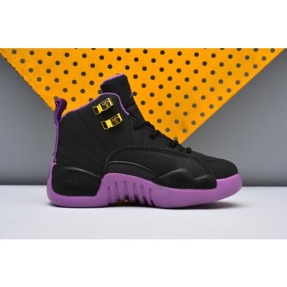 Air Jordan 13 Kids Black Upper And Purple Sole