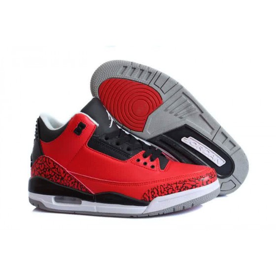 Air Jordan 3 Shoes Black And Red Men