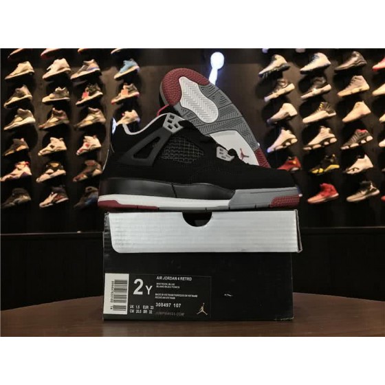 Air Jordan 4 Black And Red Children
