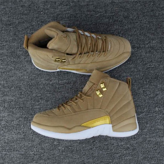Air Jordan 12 Wheat Yellow And White Sole Suede Men And Women