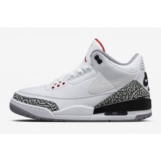 Air Jordan 3 Shoes White Black And Grey Men
