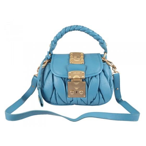 Miu Miu Small Coffer Bag Blue