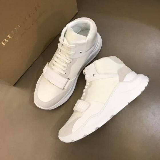 Burberry Fashion Comfortable Sneakers Cowhide White Men