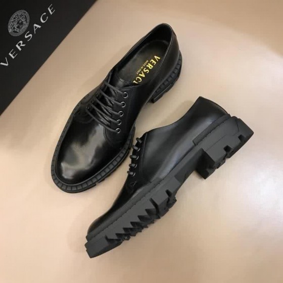 Versace Classic Style Loafers Cowhide  Simple Black Men