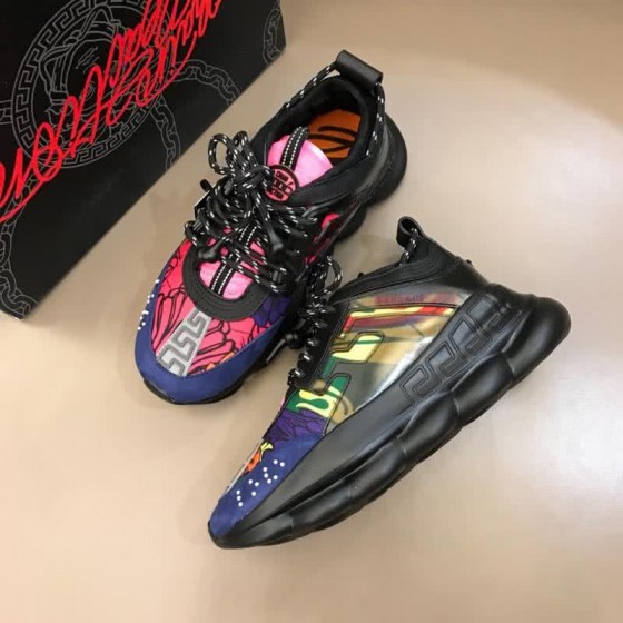 Versace New Sneakers Breathable Black And Pink Men