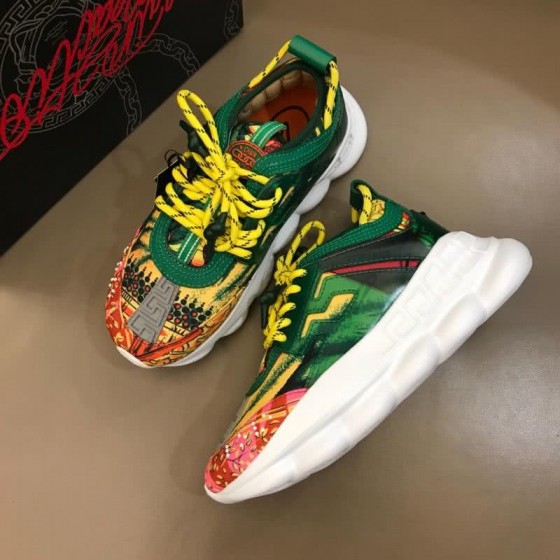 Versace New Sneakers Breathable Yellow And Green Men