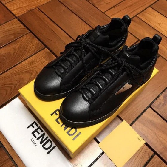 Fendi Sneakers Leather All Black Men