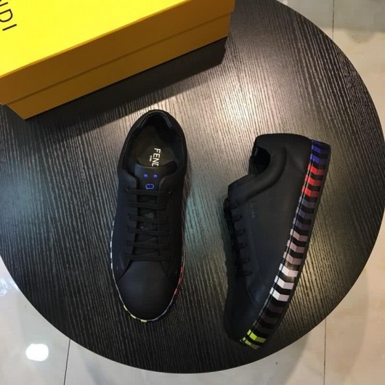 Fendi Sneakers Black Upper Colorful Edge Men