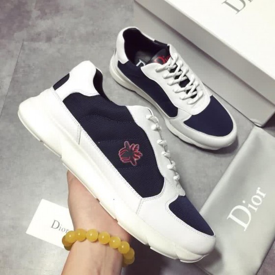 Dior Sneakers Black And White Upper White Sole Men