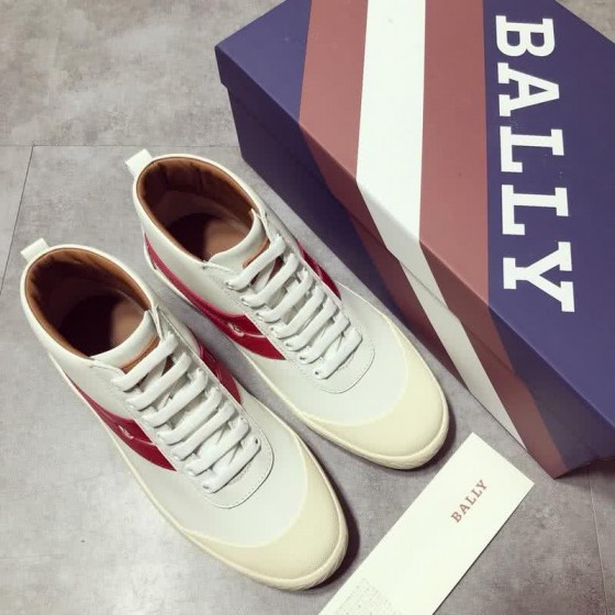 Bally Business Leather Shoes Cowhide White And Red Men