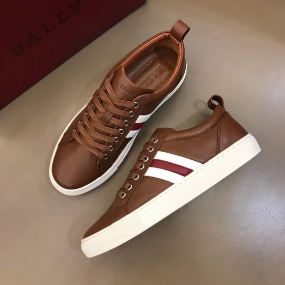 Bally Fashion Leather Shoes Cowhide White And Brown Men