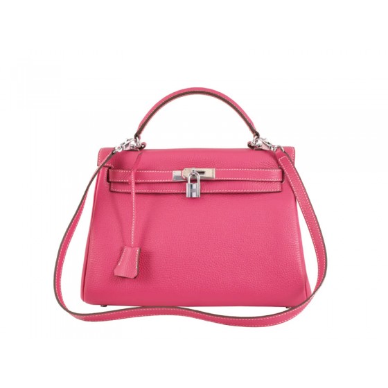 Hermes Kelly 32cm Togo Leather Clemence Pink