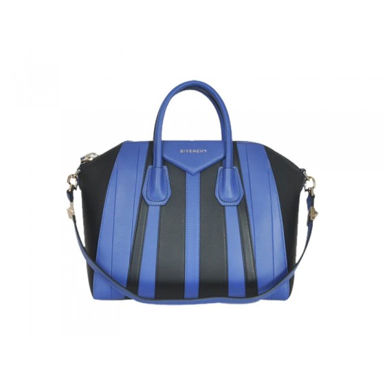 Givenchy Large Antigona Bag Bi-Color Blue Black
