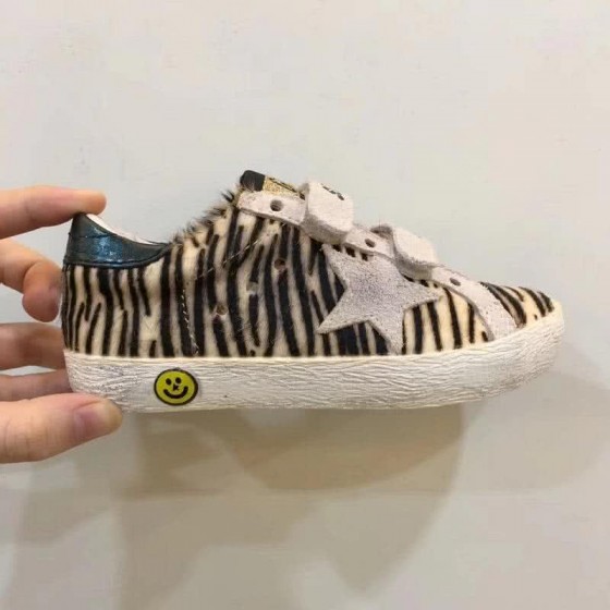 Golden Goose∕GGDB Kids Superstar Sneaker Antique style Kids zebra-stripe Black