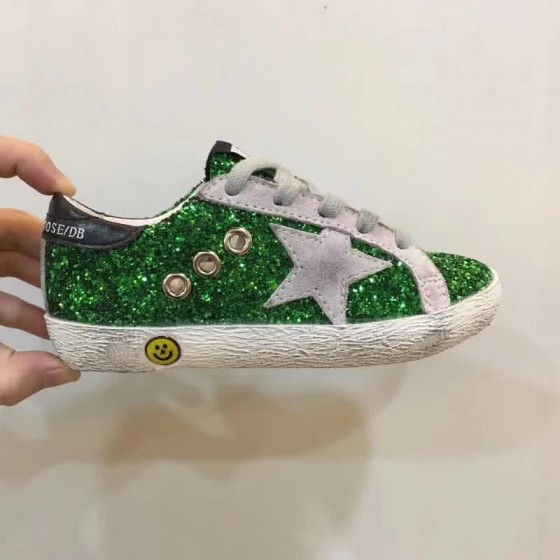 Golden Goose∕GGDB Kids Superstar Sneaker Antique style Green and Grey star