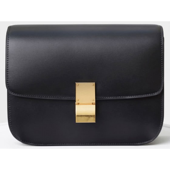 Celine Medium Classic Bag In Box Calfskin Black 164173