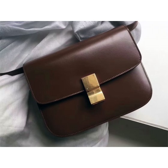Celine Medium Classic Bag In Box Calfskin Brown