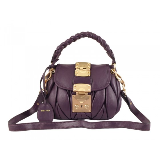 Miu Miu Small Coffer Bag Purple
