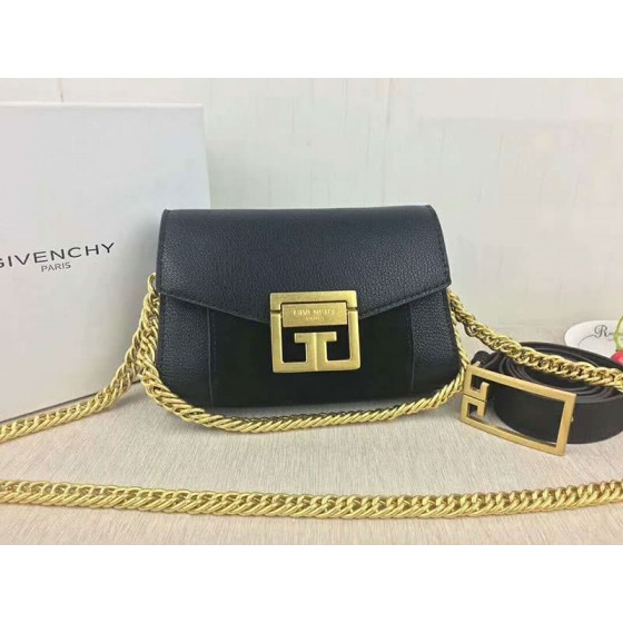 Givenchy Small gv3 Bag In Grained Leather And Suede Black