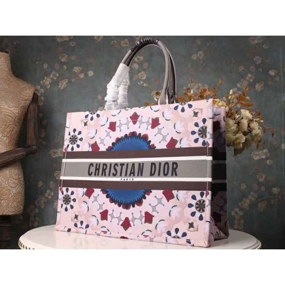 Dior Book Tote Kaleidiorscopic Bag Blue Pink