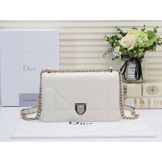 Dior Diorama Lambskin Bag White d05283