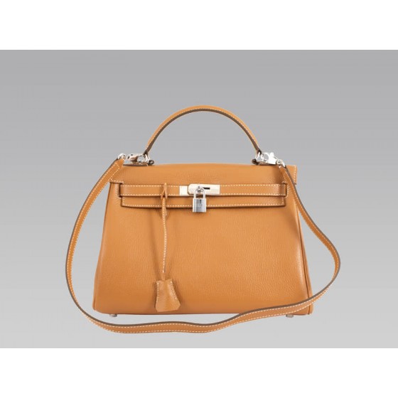 Hermes Kelly 32cm Togo Leather Clemence Gold