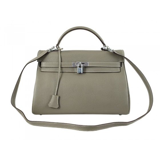 Hermes Kelly 32cm Togo Leather Clemence Grey