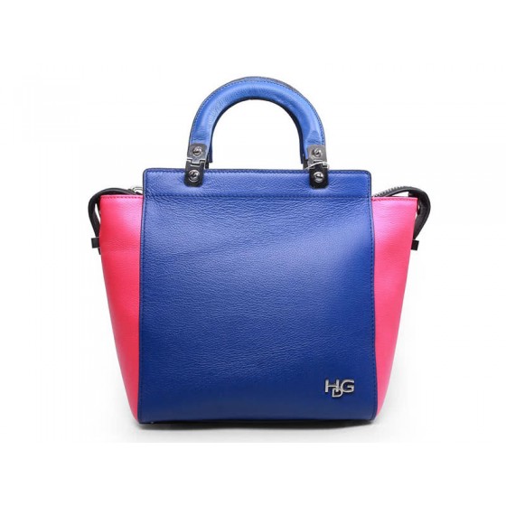 Givenchy Leather Hdg Convertible Tote Blue Pink