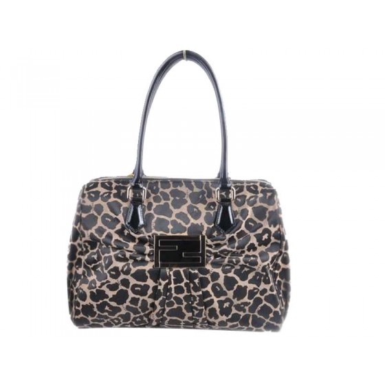 Fendi Mia Leopard Top Handle Bag