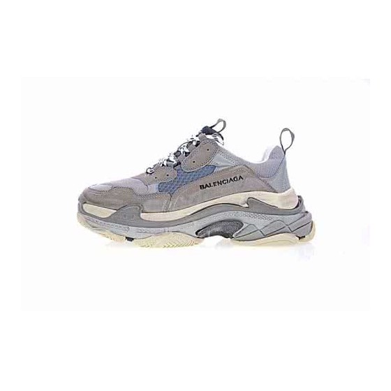 Womens Balenciaga Triple-S Trainers Gery Brown Blue Sneakers Sale