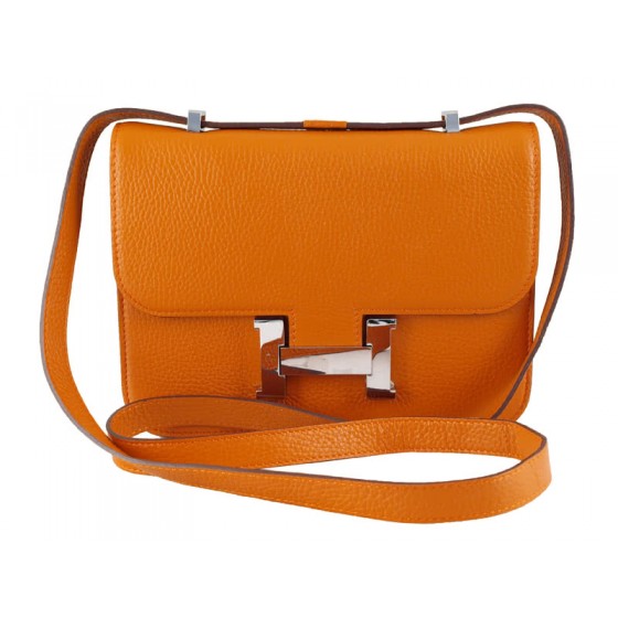 Hermes Constance 23 Single Shoulder Bag Togo Leather Orange