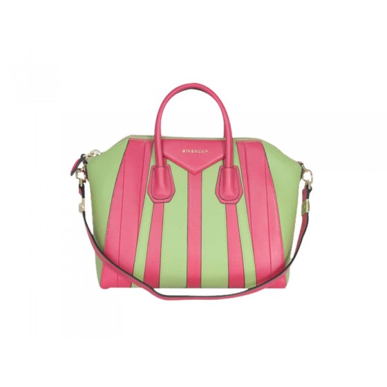 Givenchy Large Antigona Bag Bi-Color Hot Pink Green