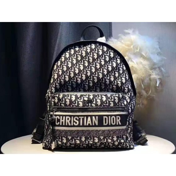 Dior Oblique With Christian Logo Backpack Black
